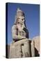 Statue of Seated Ramses Ii, Court of Ramses Ii, Luxor Temple-Richard Maschmeyer-Stretched Canvas