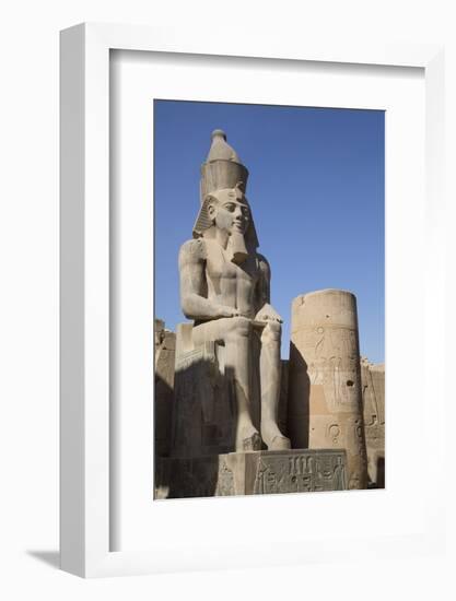 Statue of Seated Ramses Ii, Court of Ramses Ii, Luxor Temple-Richard Maschmeyer-Framed Photographic Print