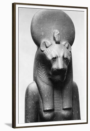 Statue of Sekhmet, Egyptian Lion Goddess-null-Framed Premium Photographic Print