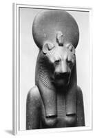 Statue of Sekhmet, Egyptian Lion Goddess-null-Framed Premium Photographic Print