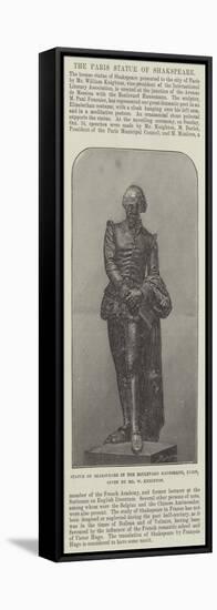 Statue of Shakspeare in the Boulevard Haussmann, Paris, Given by Mr W Knighton-null-Framed Stretched Canvas