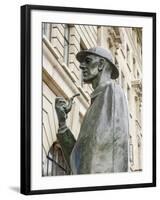 Statue of Sherlock Holmes, Baker Street, London, England-Alex Bartel-Framed Photographic Print