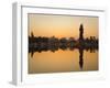 Statue of Shiva Rising Out of a Lake Sur Sagar in the Centre of Vadodara, Gujarat, India, Asia-Mark Chivers-Framed Photographic Print