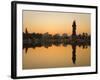 Statue of Shiva Rising Out of a Lake Sur Sagar in the Centre of Vadodara, Gujarat, India, Asia-Mark Chivers-Framed Photographic Print