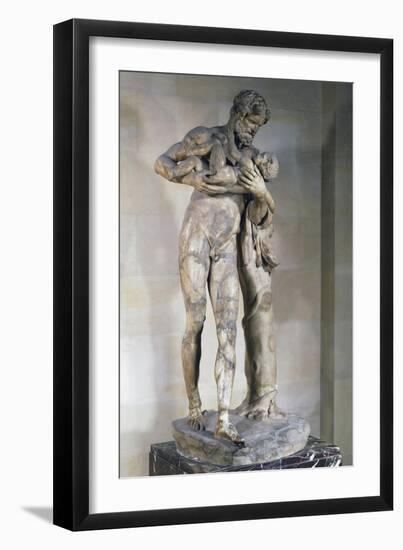 Statue of Silenus with Dionysus in His Arms-null-Framed Giclee Print