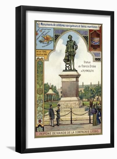 Statue of Sir Francis Drake, Plymouth-null-Framed Giclee Print