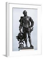 Statue of Sir Francis Drake-null-Framed Giclee Print