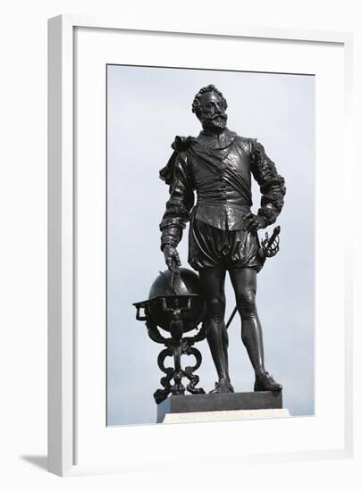 Statue of Sir Francis Drake-null-Framed Giclee Print