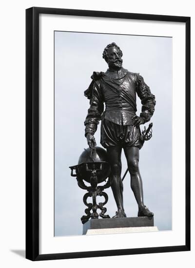 Statue of Sir Francis Drake-null-Framed Giclee Print