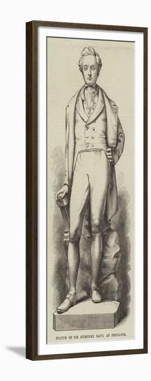 Statue of Sir Humphry Davy, at Penzance-null-Framed Giclee Print
