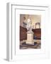Statue of Sir Isaac Newton in the Chapel of Trinity College, Cambridge, C1850-null-Framed Giclee Print