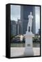 Statue of Sir Stamford Raffles by Boat Quay, Singapore, Southeast Asia, Asia-Fraser Hall-Framed Stretched Canvas