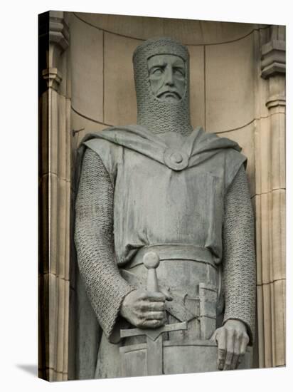 Statue of Sir William Wallace at Entrance to Edinburgh Castle, Edinburgh, Scotland, United Kingdom-Richard Maschmeyer-Stretched Canvas
