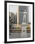 Statue of Sit Stamford Raffles at Raffles Landing Site, Boat Quay, Singapore, South East Asia-Amanda Hall-Framed Photographic Print