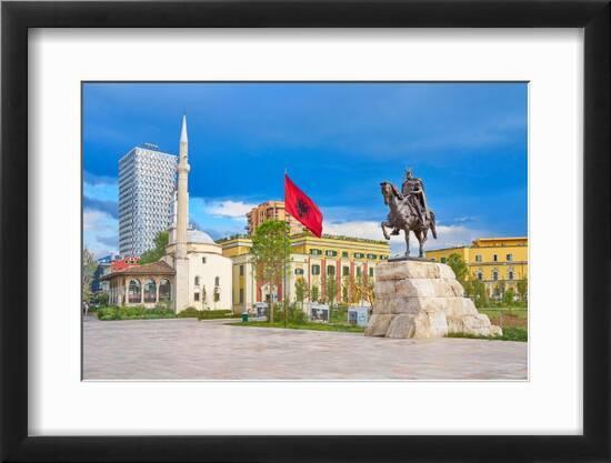 Statue Of Skanderbeg Ethem Bey Mosque And City Hall Skanderbeg Square statue-of-skanderbeg-ethem-bey-mosque-and-city-hall-skanderbeg-square