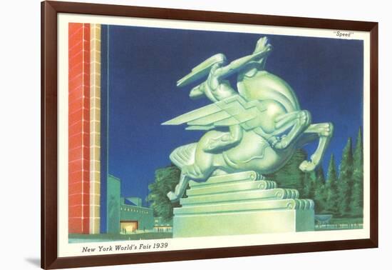 Statue of Speed, New York World's Fair, 1939-null-Framed Art Print