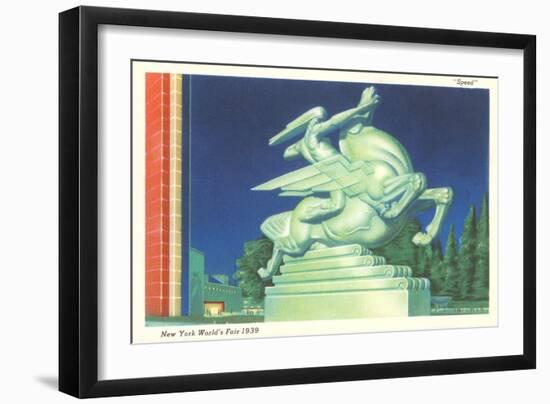 Statue of Speed, New York World's Fair, 1939-null-Framed Art Print