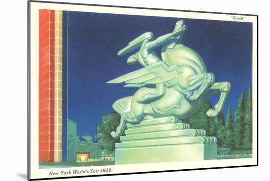 Statue of Speed, New York World's Fair, 1939-null-Mounted Art Print