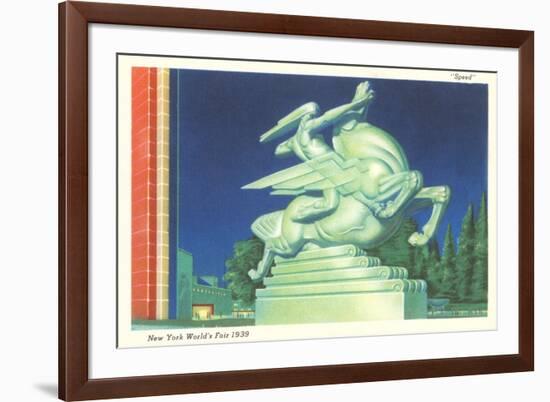 Statue of Speed, New York World's Fair, 1939-null-Framed Premium Giclee Print