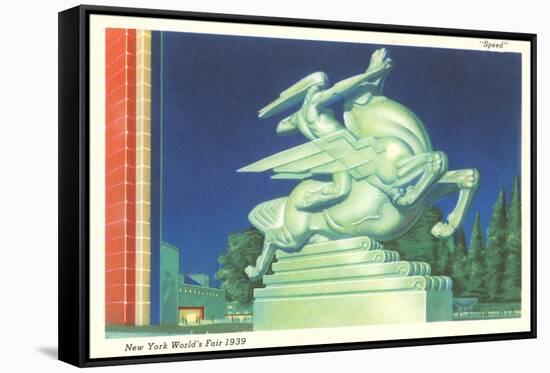 Statue of Speed, New York World's Fair, 1939-null-Framed Stretched Canvas