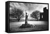 Statue of St Aiden, Lindisfarne Priory, Northumberland, England-Simon Marsden-Framed Stretched Canvas