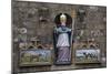 Statue of St Cornelius on Facade of St Cornelius Church-null-Mounted Giclee Print