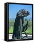 Statue of St. Francis of Assisi at the Viansa Winery, Sonoma County, California, USA-John Alves-Framed Stretched Canvas