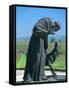 Statue of St. Francis of Assisi at the Viansa Winery, Sonoma County, California, USA-John Alves-Framed Stretched Canvas