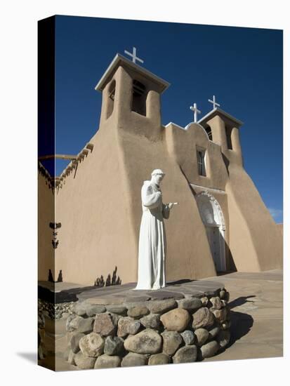 Statue of St. Francis of Assisi, Old Mission of St. Francis De Assisi, Built About 1710, Ranchos De-Richard Maschmeyer-Stretched Canvas