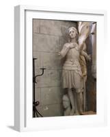 Statue of St. Joan of Arc, Dol Cathedral, Dol De Bretagne, Brittany, France, Europe-Nick Servian-Framed Photographic Print