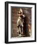 Statue of St. Joan of Arc with Coloured Light from Stained Glass, Church of Notre Dame, Vitre, Brit-Nick Servian-Framed Photographic Print