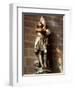 Statue of St. Joan of Arc with Coloured Light from Stained Glass, Church of Notre Dame, Vitre, Brit-Nick Servian-Framed Photographic Print