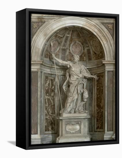 Statue of St. Longinus, at the Base of the Four Pillars Supporting the Dome, 1631-38-Giovanni Lorenzo Bernini-Framed Stretched Canvas