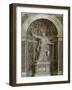 Statue of St. Longinus, at the Base of the Four Pillars Supporting the Dome, 1631-38-Giovanni Lorenzo Bernini-Framed Giclee Print