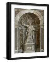 Statue of St. Longinus, at the Base of the Four Pillars Supporting the Dome, 1631-38-Giovanni Lorenzo Bernini-Framed Giclee Print