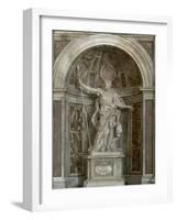 Statue of St. Longinus, at the Base of the Four Pillars Supporting the Dome, 1631-38-Giovanni Lorenzo Bernini-Framed Giclee Print