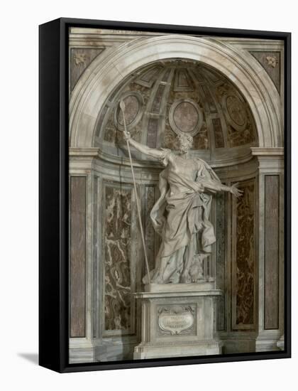 Statue of St. Longinus, at the Base of the Four Pillars Supporting the Dome, 1631-38-Giovanni Lorenzo Bernini-Framed Stretched Canvas