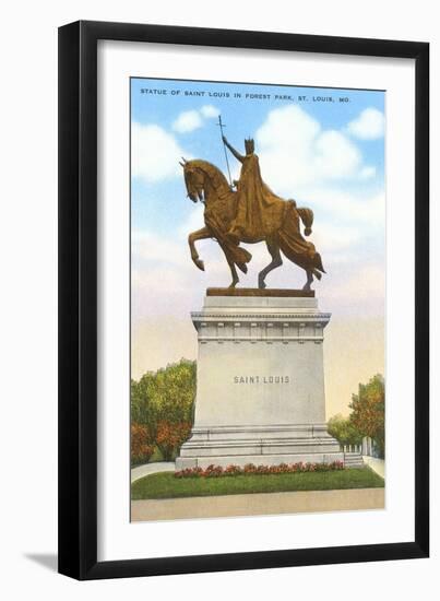 Statue of St. Louis, Forest Park, St. Louis, Missouri-null-Framed Art Print