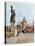 Statue of St. Lutgardis on the Charles Bridge, Prague, Illustration from "Stara Praha ," circa 1900-Vaclav Jansa-Stretched Canvas