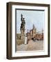 Statue of St. Lutgardis on the Charles Bridge, Prague, Illustration from "Stara Praha ," circa 1900-Vaclav Jansa-Framed Giclee Print