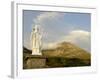 Statue of St. Patrick at the Base of Croagh Patrick Mountain, County Mayo, Connacht, Ireland-Gary Cook-Framed Photographic Print