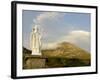 Statue of St. Patrick at the Base of Croagh Patrick Mountain, County Mayo, Connacht, Ireland-Gary Cook-Framed Photographic Print