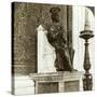 Statue of St Peter, St Peter's Basilica, Rome, Italy-Underwood & Underwood-Stretched Canvas