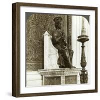 Statue of St Peter, St Peter's Basilica, Rome, Italy-Underwood & Underwood-Framed Photographic Print