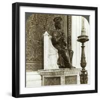 Statue of St Peter, St Peter's Basilica, Rome, Italy-Underwood & Underwood-Framed Photographic Print