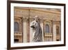 Statue of St. Peter, St. Peter's Piazza, Vatican, Rome, Lazio, Italy, Europe-Simon Montgomery-Framed Photographic Print