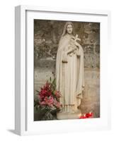 Statue of St.Therese De Lisieux, Semur-En-Auxois, Cote D'Or, Burgundy, France, Europe-Godong-Framed Photographic Print