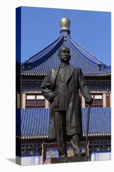 Statue of Sun Yat Sen (1866-1925)-null-Stretched Canvas