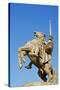 Statue of Svatopluk, Ruler of Moravia 869, Bratislava Castle, Bratislava, Slovakia, Europe-Christian Kober-Stretched Canvas