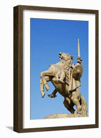Statue of Svatopluk, Ruler of Moravia 869, Bratislava Castle, Bratislava, Slovakia, Europe-Christian Kober-Framed Photographic Print